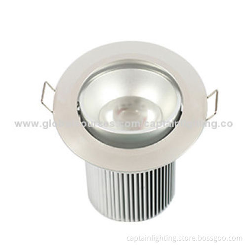COB LED Downlight with RoHS, CE, SAA and TUV Marks, Made of Aluminum